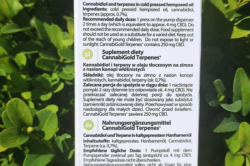 CannabiGold Terpenes+ 250 mg sklad